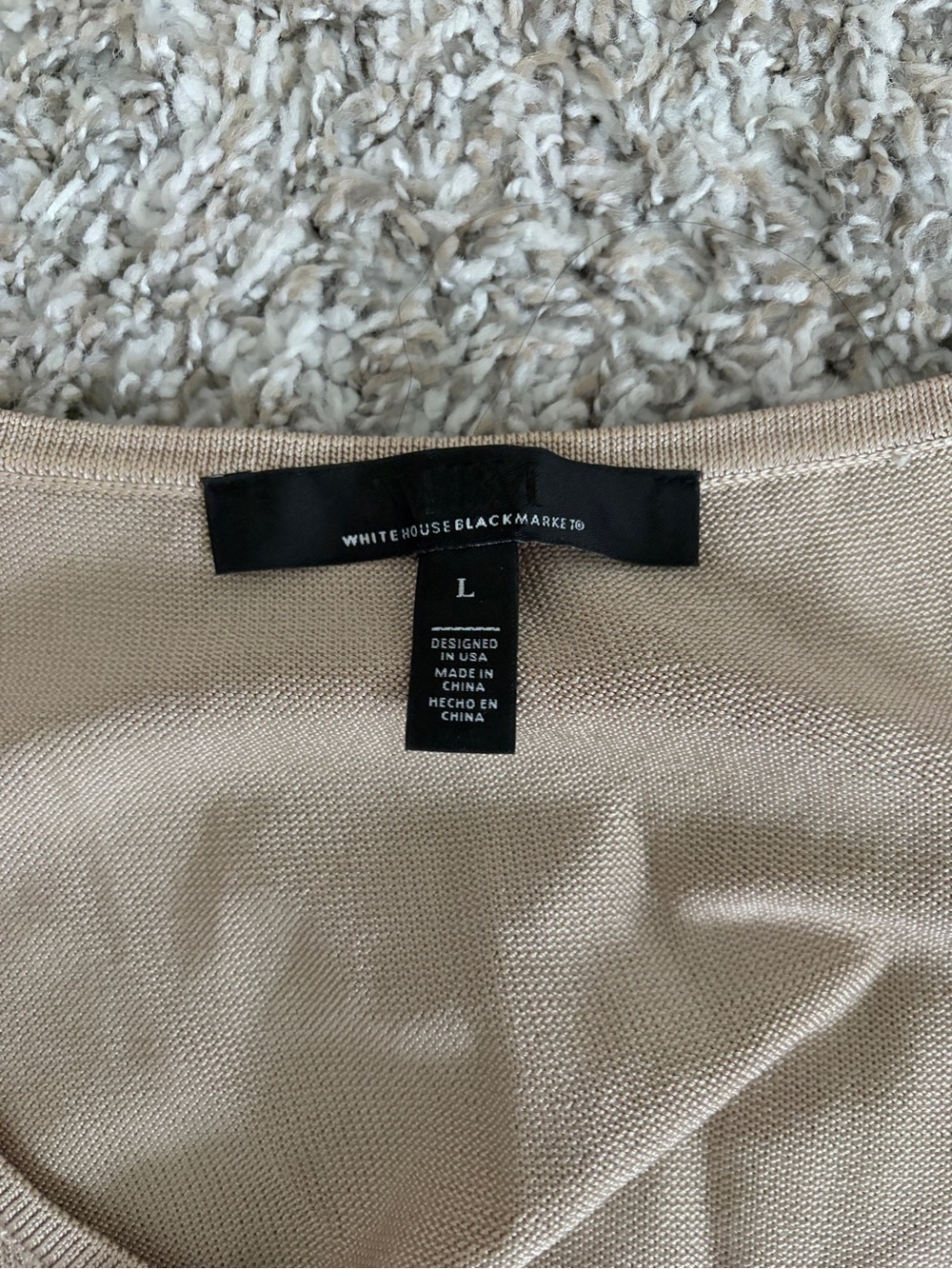 White House Black Market light brown tank top - Picture 3 of 3